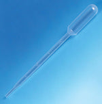 Globe Scientific Transfer Pipette, 5.0mL, Large Bulb, Graduated to 1mL, 145mm, Sterile, Individually Wrapped, Cellophane Pack - DLS137038100