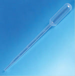 Globe Scientific Transfer Pipette, 5.0mL, Large Bulb, Graduated to 1mL, 145mm, Sterile, Cellophane Wrap, 10 per Bag, 10 Bags / Unit - DLS137138100