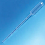 Globe Scientific Sterile Transfer Pipette with Large Bulb, Graduated to 1 mL, 145mm, 5.0 mL, Cellophane Wrap, 20 per Bag, 20 Bags / Case - DLS137238