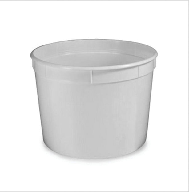 GLOBE SCIENTIFIC Heavy-Duty Polyethylene Multipurpose Container with Snap Lid, 190 oz. - 270190 - 20 Each