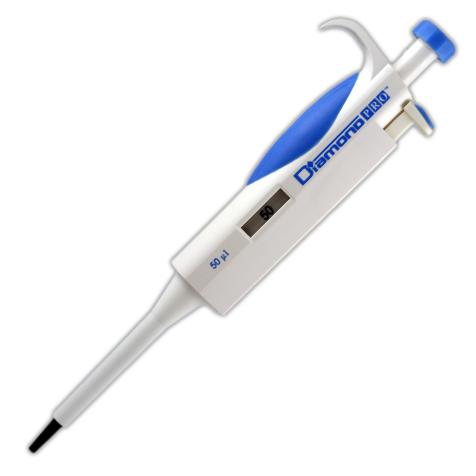 Globe Scientific Pipettors Diamond Pro Pipette, Fixed Volume, 50 uL, Blue - 3312-50 - 1 Each