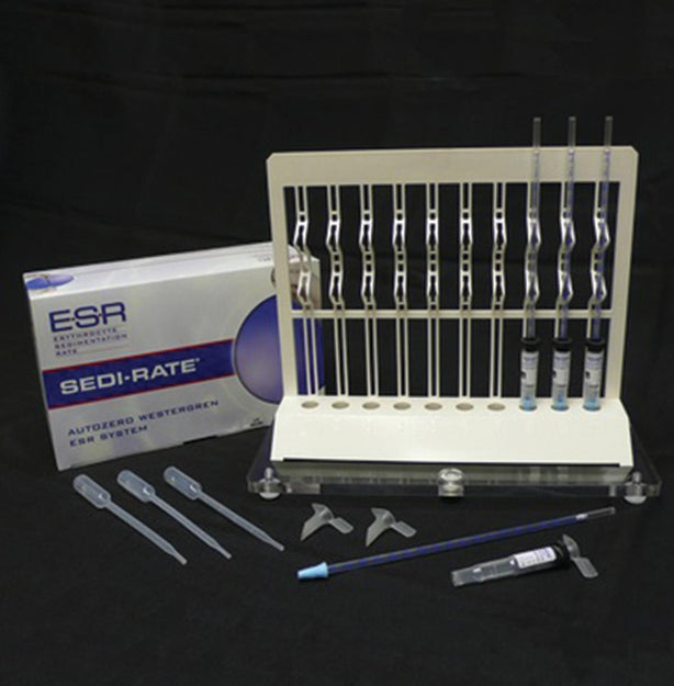 Sedi-Rate Westergren System Starter Kit (Includes 100 Test Kit, Rack, Leveling Support, Esr Pipettes and Funnels), Autozero - 3467 - 1 Each