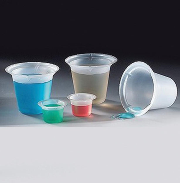 Globe Scientific Four Pour Spout Beaker, Disposable, Polystyrene, 5mL - 3601 - 1000 Each