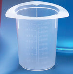 Globe Scientific Tri-Corner Plastic 3641 3-Corner Graduated Polypropylene Beaker, 100 mL - MDL-DLS3641 - 100 Each
