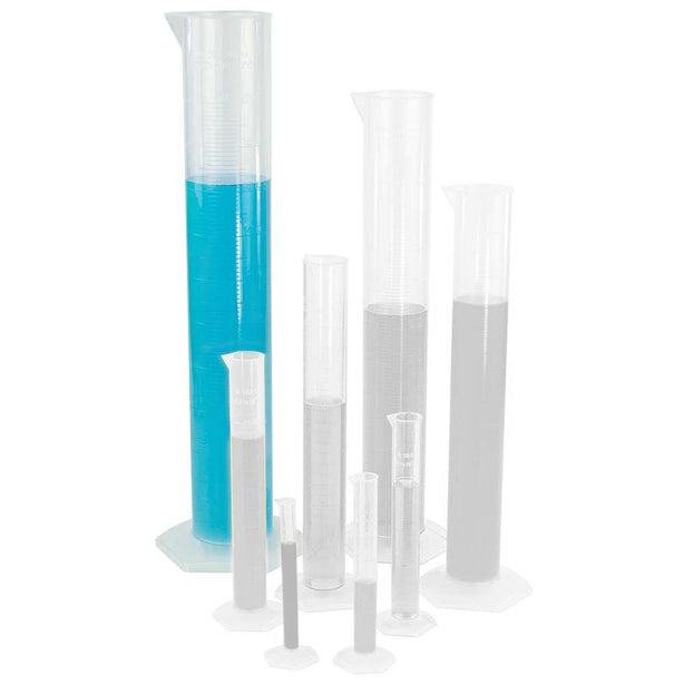 Globe Scientific Diamond Essentials Graduated Measuring Cylinder, Polymethylpentene, Class B, 2000mL - 3703-2M - 1 Each