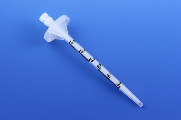 Globe Scientific Syringe for Repeater Pipettors Repeat Volume Dispenser Tip, Nonsterile, 0.5 mL - 3901 - 100 Each