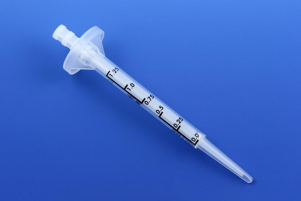 Globe Scientific Syringe for Repeater Pipettors Repeat Volume Dispenser Tip, Nonsterile, 1.25 mL - 3902 - 100 Each