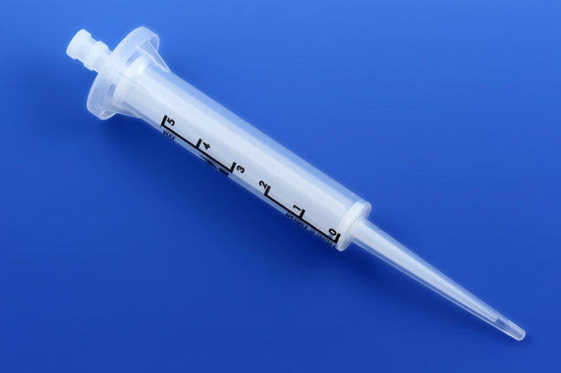Globe Scientific Syringe for Repeater Pipettors Repeat Volume Dispenser Tip, Nonsterile, 5 mL - 3904 - 100 Each