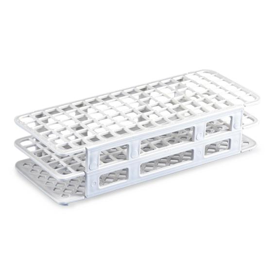 Globe Scientific Test 90-Place White Polypropylene 12/13mm Tube Rack - DLS456403 - 1 Each