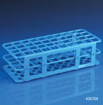 Globe Scientific 40 Place Snap-N-Rack Tube Rack for 25mm Tubes, 40-Place, Polypropylene, Blue - 456704 - 1 Each