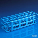 Globe Scientific Test Snap-N-Rack Tube Rack for 30mm Tubes, 24-Place, Polypropylene, Blue - 456804 - 1 Each
