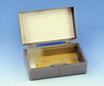 GLOBE SCIENTIFIC Storage Cork-Lined Microscope Slide Box for 12 Slides, Gray - 513072A - 1 Each