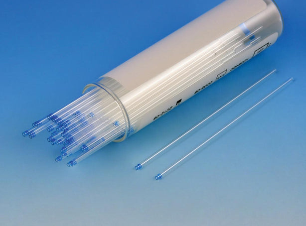 Globe Scientific Soda Lime Glass Micro-Hematocrit Capillary Tube with Blue Tip, Plain, 100 per Vial, 10 Vials / Unit - DLS51602