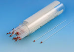 Globe Scientific Soda Lime Glass Micro-Hematocrit Capillary Tube with Red Tip, Sodium Heparinized, 100 per Vial, 10 Vials / Unit - DLS51613