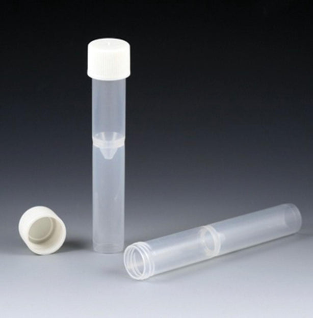 Globe Scientific False-Bottom for Automation 5527B Tube, False Bottom, 16 x 97mm (5mL), with Threads, Polypropylene, Natural - MDL-DLS5527B - 1500 Each