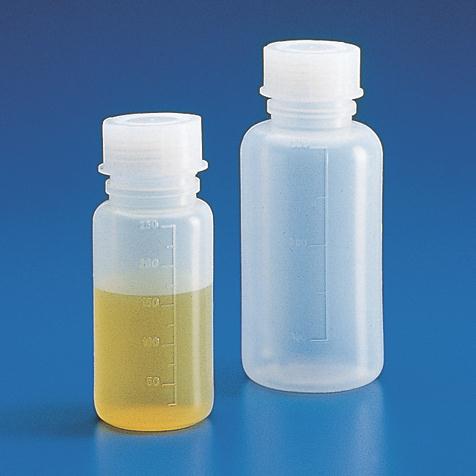 Globe Scientific Flexible Square WM Wide Mouth Bottle, Round, Flex, LDPE, 2,000 mL - 601618 - 15 Each