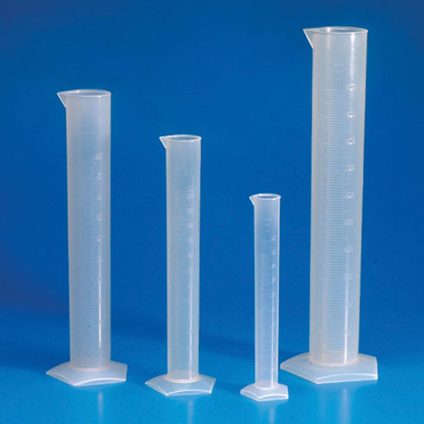 Globe Scientific Printed Graduated Cylinder, Polypropylene, 250 mL, 12 per Case - 602564 - 12 Each
