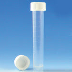 Globe Scientific 10 mL Transport Tube, 10mL, with Separate Blue Screw Cap, Polypropylene, Conical Bottom, Self-Standing, Molded Graduations - 6102B - 1000 Each