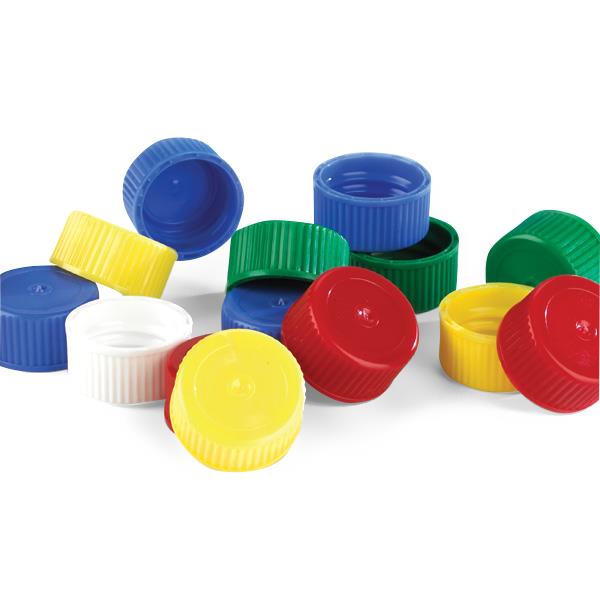 Globe Scientific 5 mL and 10 mL Self-Standing Transport Tubes Transport Tube with White Screw Cap - 6103-CAP-W - 1000 Each