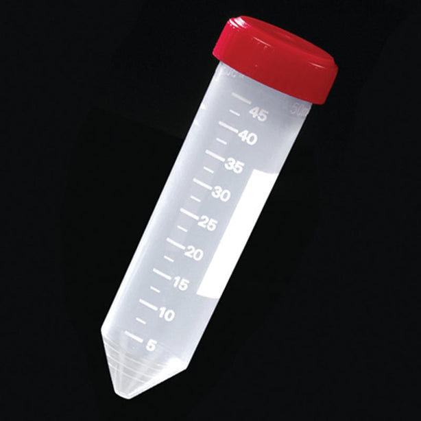 Globe Scientific 50 mL 50mL Graduated Centrifuge Tube with Cap, Polypropylene, Sterile - 6241 - 500 Each