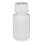 Globe Scientific Clear Diamond RealSeal Wide Mouth Round Polypropylene Bottle with Polypropylene Cap, 60 mL - 7000060 - 72 Each