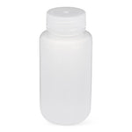 Globe Scientific Clear Diamond RealSeal Wide Mouth Round Polypropylene Bottle with Polypropylene Cap, 250 mL - 7000250 - 72 Each