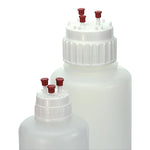 Globe Scientific Aseptic Transfer Caps Filling and Venting Closure for Vacuum Bottle, White Polypropylene, 53mm - 70953CAP - 1 Each