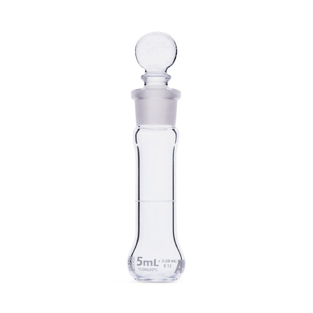 Globe Scientific Cls WM Gls byGlobeSci 5 mL Volumetric Flask, Glass, Class A, Wide Mouth, 6 per Box - 8230005 - 12 Each