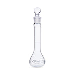 Globe Scientific Cls WM Gls byGlobeSci 20 mL Volumetric Flask, Glass, Class A, Wide Mouth, 6 per Box - 8230020-6 - 6 Each