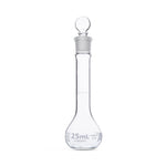 Globe Scientific Cls WM Gls byGlobeSci 25 mL Volumetric Flask, Glass, Class A, Wide Mouth, 6 per Box - 8230025-6 - 6 Each