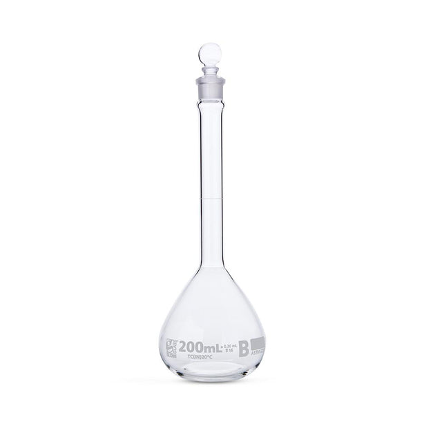 GLOBE SCIENTIFIC INC Class B GLS Volumetric Flask by GlobeSci 8250200-6 6 Each-MDL-DLS82502006