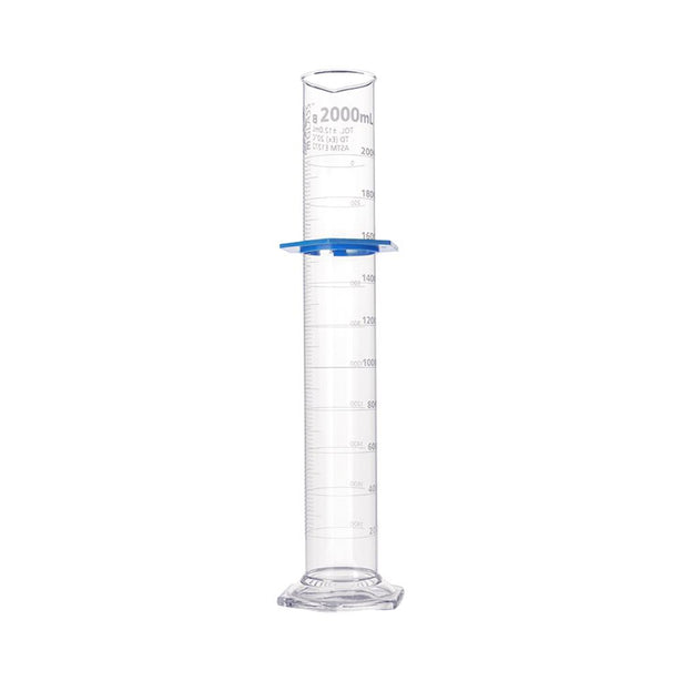 Globe Scientific Class-B 2000 mL Graduated Cylinder, Glass, Class B, 4 per Case - 8332000 - 4 Each