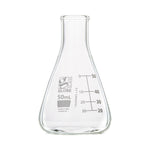 Globe Scientific Narrow-Mouth 50 mL Erlenmeyer Flask, Glass, Narrow Mouth, 12 per Box - 8400050 - 48 Each
