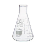 Globe Scientific Narrow-Mouth 250 mL Erlenmeyer Flask, Glass, Narrow Mouth, 12 per Box - 8400250 - 48 Each