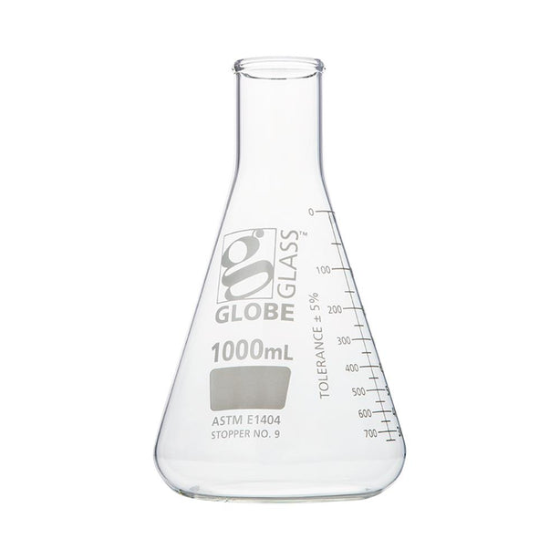 GLOBE SCIENTIFIC INC Glass Narrow-Mouth Erlenmeyer Flasks 8401000-6 6 Each - MDL-DLS84010006