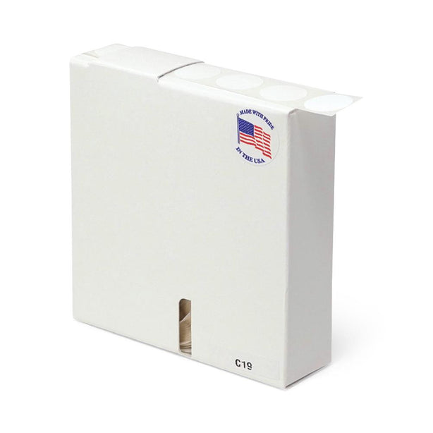 Globe Scientific by GlobeScientific Cryogenic Label Rolls with 19 mm Dots, White - LCR-19W - 1000 Each