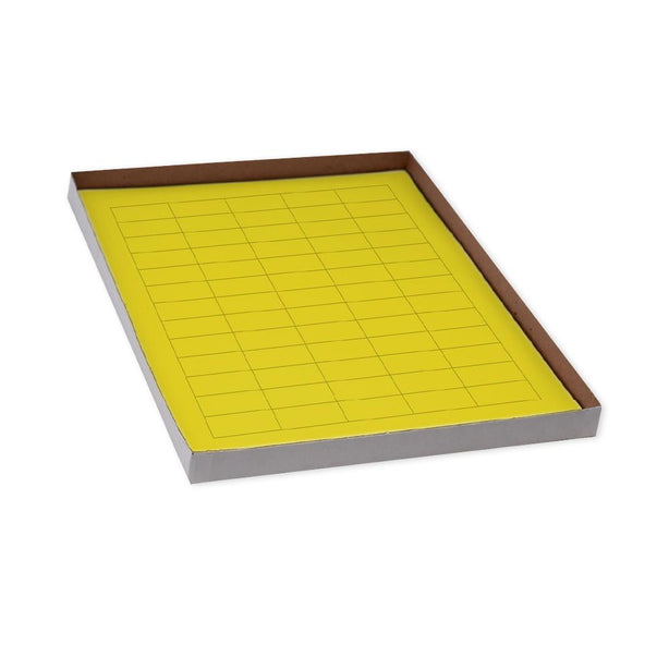 Globe Scientific Cryogenic byGlobeScientific Cryo Label Sheets, 38 x 19 mm, for General Use, Yellow, 20 Sheets, 60 Labels/Sheet - LCS-38X19Y - 1200 Each