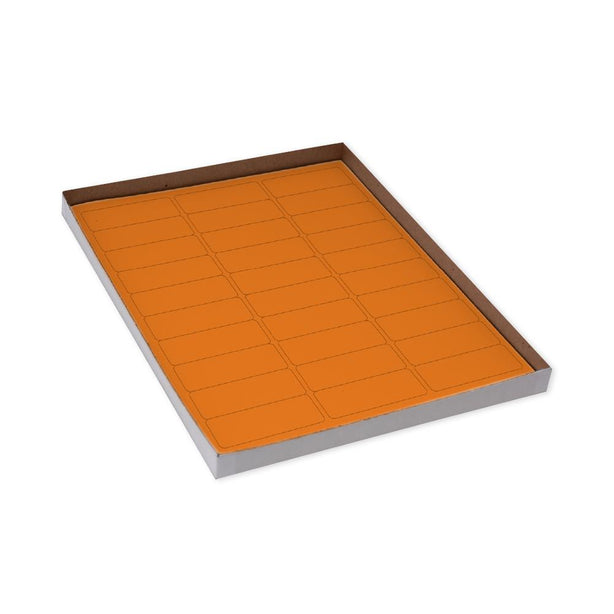 Globe Scientific Cryogenic byGlobeScientific Cryo Label Sheets, 67 x 25 mm, for Racks and Boxes, Orange, 20 Sheets, 30 Labels/Sheet - LCS-67X25N - 600 Each