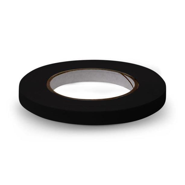Globe Scientific Labeling Tape, 0.5" x 60 yd. Roll, Black - LT-05X60BK - 6 Each