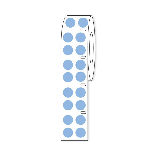 Globe Scientific Labeling f / Cryogenic Storage by GlobeSci Cryo Direct Thermal Label Roll, for 2 mL Tubes, Blue, 13 mm Dots - LTC-13B - 4000 Each
