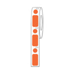 Globe Scientific Label RollsLabel/DotCombo Label/Dot Combo Roll, Cryo, Direct Thermal, for 1.5 mL Tubes, Orange, 24 x 13 mm and 9.5 mm Dot - LTC-24X13-95N - 500 Each