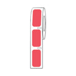 Globe Scientific Labeling f / Storage by GlobeSci Cryo Direct Thermal Label Roll, for Cryogenic Vials, Red, 27 x 13 mm - LTC-27X13R - 1000 Each