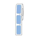 Globe Scientific by GlobeScientific Cryogenic Direct Thermal Label Roll, 27 mm x 13 mm, Blue - LTC-27X13B - 1000 Each