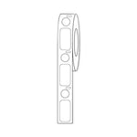 Globe Scientific Label RollsLabel/DotCombo Label/Dot Combo Roll, Cryo, Direct Thermal, for 2 mL Tubes, White, 33 x 13 mm x 9.5 mm Dot - LTC-33X13-95W - 500 Each