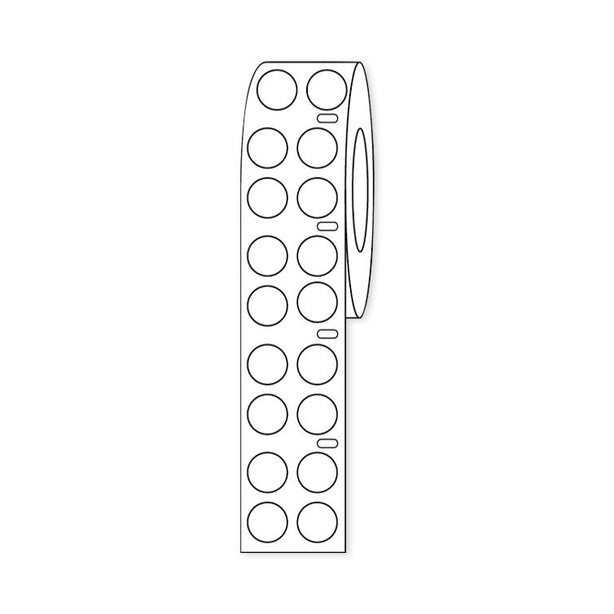 Globe Scientific Labeling f / Cryogenic Storage by GlobeSci Cryo Direct Thermal Label Roll, for 1.5 mL Tubes, White, 9.5 mm Dots - LTC-95W - 4000 Each