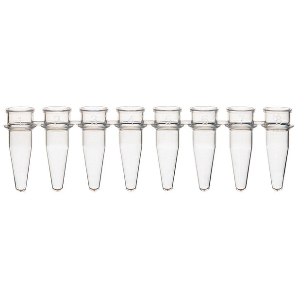 Globe Scientific Inc PCR 8-Strip Tubes with No Caps - DLSPCR02S