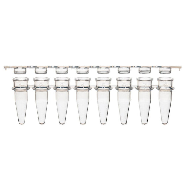 Globe Scientific Inc PCR Tube Strips with Separate Caps PCR-STR-02F - 125.0 Each