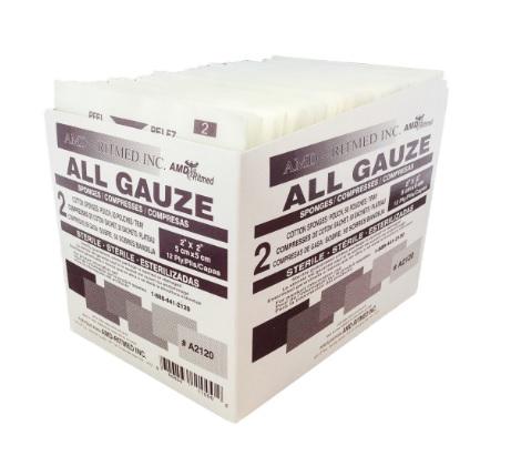Amd-Ritmed Premium Gauze Sponge, Nonsterile, 12-Ply, 4" x 4", 2 per Pack - A4120 - 1200 Each