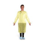 Amd-Ritmed Fluid-Repellant Gown, Isolation, Disposable, Yellow - A69921 - 100 Each