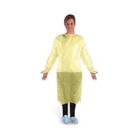 Amd-Ritmed Fluid-Repellant Gown, Isolation, Disposable, Yellow - A69921 - 100 Each